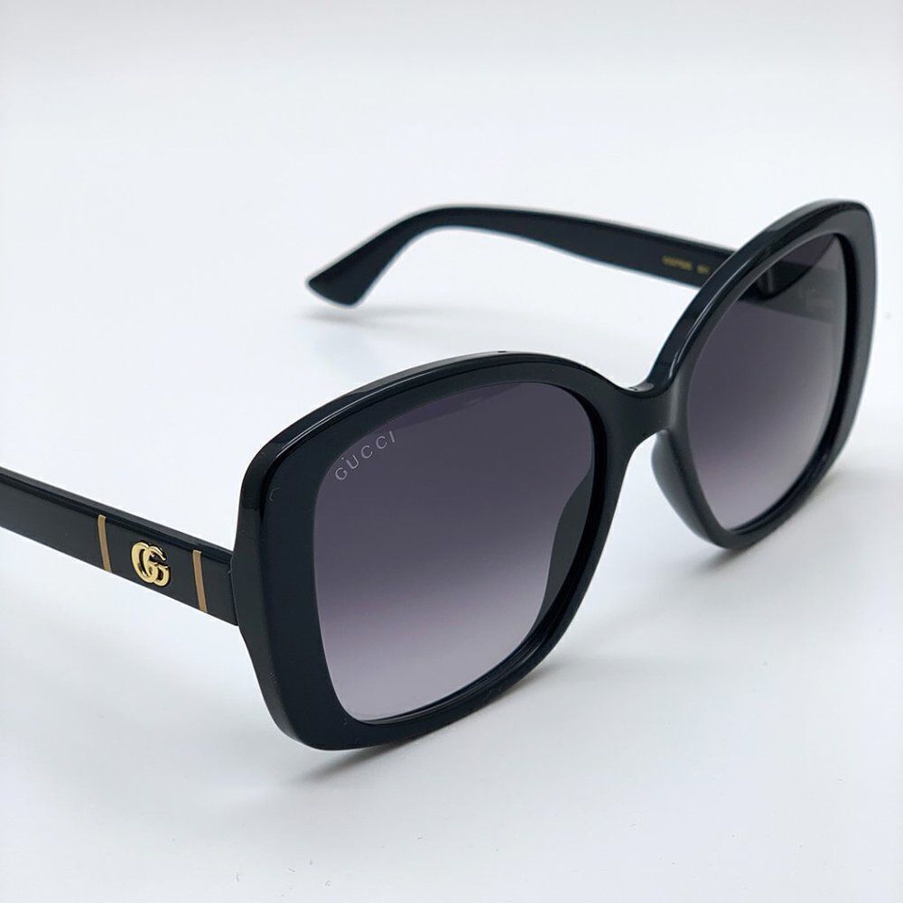 Brand NEW Gucci GG0762S 001 Black Gray Gradient Square Women Sunglasses - Picture 7 of 13